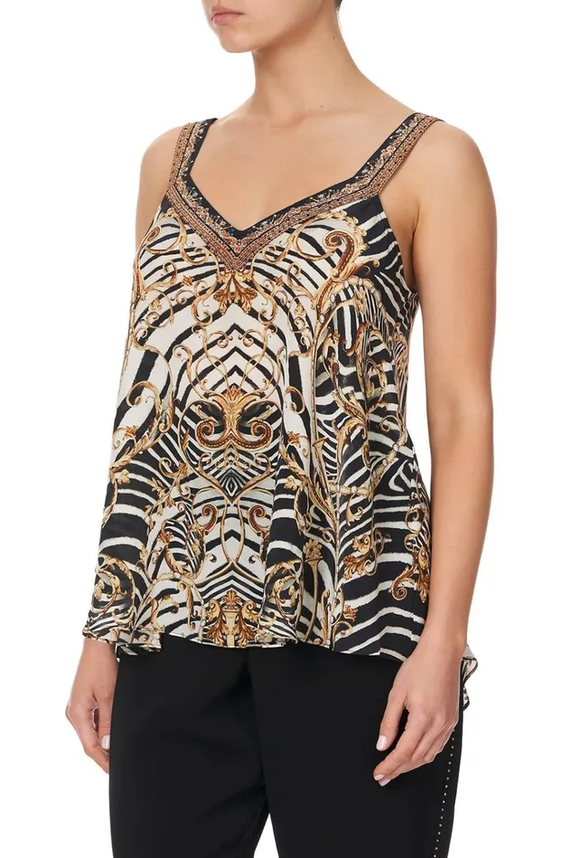 Camilla Tops Women VNeck Strap Top Night Waiting For Day