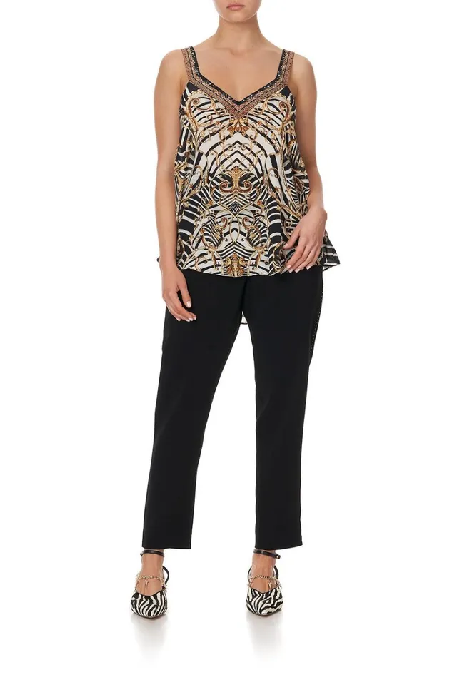 Camilla Tops Women VNeck Strap Top Night Waiting For Day