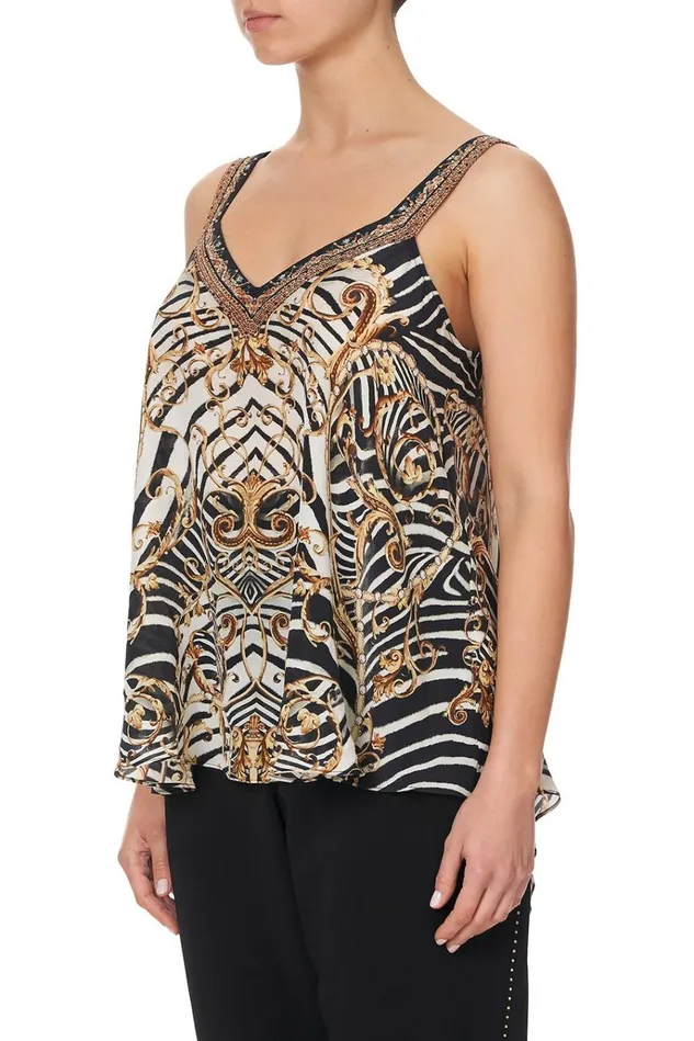 Camilla Tops Women VNeck Strap Top Night Waiting For Day