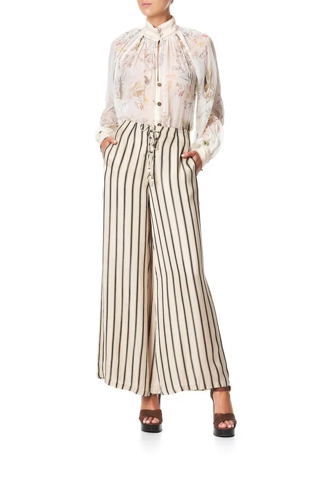 Camilla Trousers and Leggings Women Lace Up Front Flared Pant Memories Of Moree