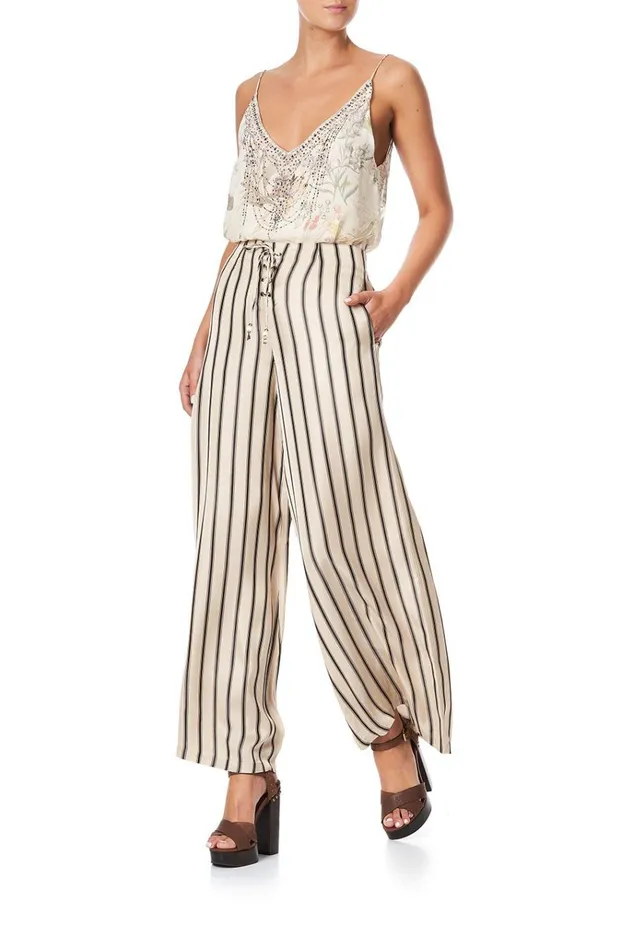 Camilla Trousers and Leggings Women Lace Up Front Flared Pant Memories Of Moree