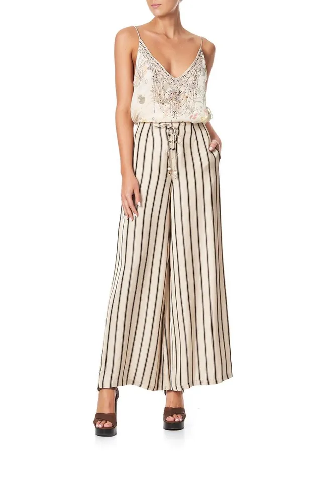 Camilla Trousers and Leggings Women Lace Up Front Flared Pant Memories Of Moree