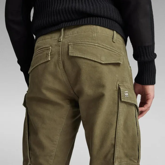Cargos and Chinos Men GStar RAW Rovic Zip 3D Regular Tapered Pants Dark Olive