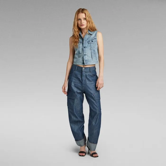 Cargos and Chinos Women GStar RAW Cargo 3D Boyfriend Pants Raw Denim