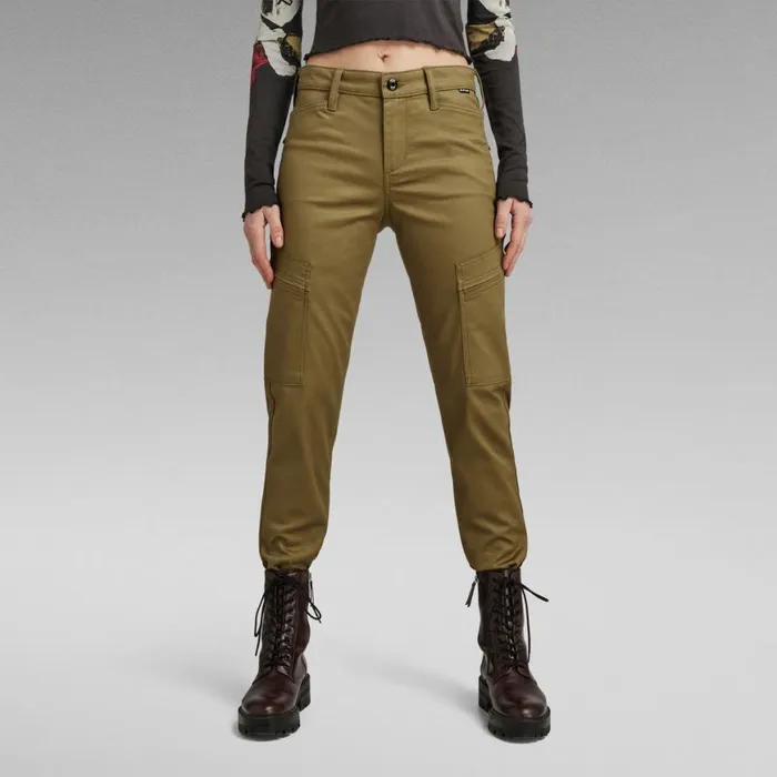 Cargos and Chinos Women GStar RAW Slim Cargo Pants Dark Olive