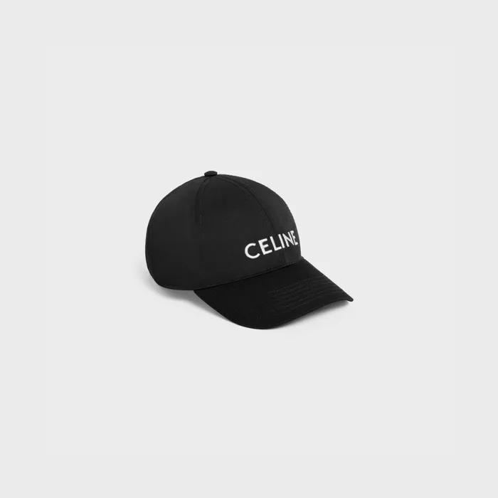 Celine Baseball Cap In Cotton Black Women CELINE HATS AND SOFT ACCESSORIES