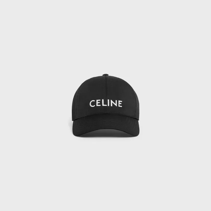 Celine Baseball Cap In Cotton Black Women CELINE HATS AND SOFT ACCESSORIES