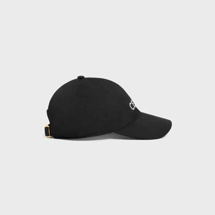 Celine Baseball Cap In Cotton Black Women CELINE HATS AND SOFT ACCESSORIES