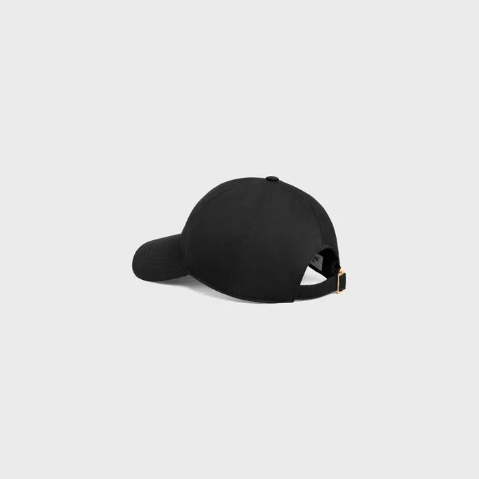 Celine Baseball Cap In Cotton Black Women CELINE HATS AND SOFT ACCESSORIES