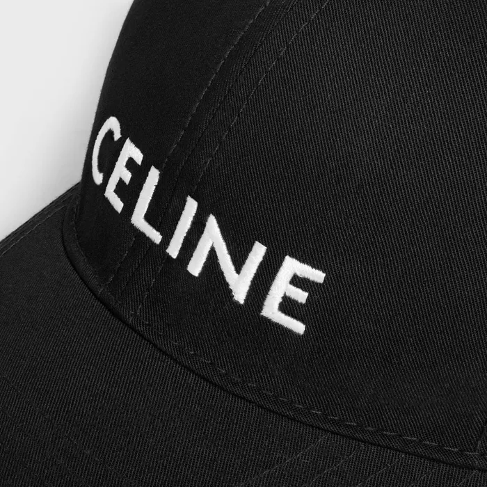 Celine Baseball Cap In Cotton Black Women CELINE HATS AND SOFT ACCESSORIES