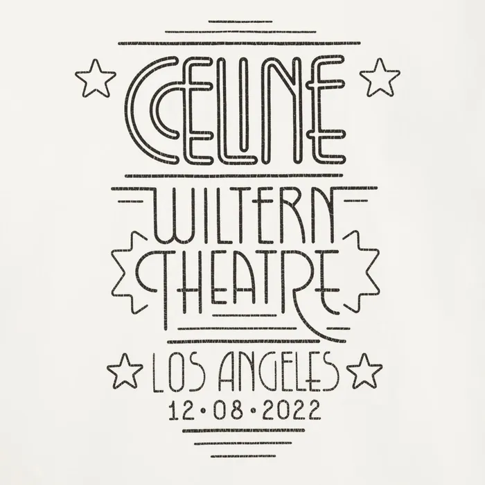 Celine Wiltern TShirt In Cotton Jersey Dirty White Black Men CELINE TSHIRTS AND SWEATSHIRTS