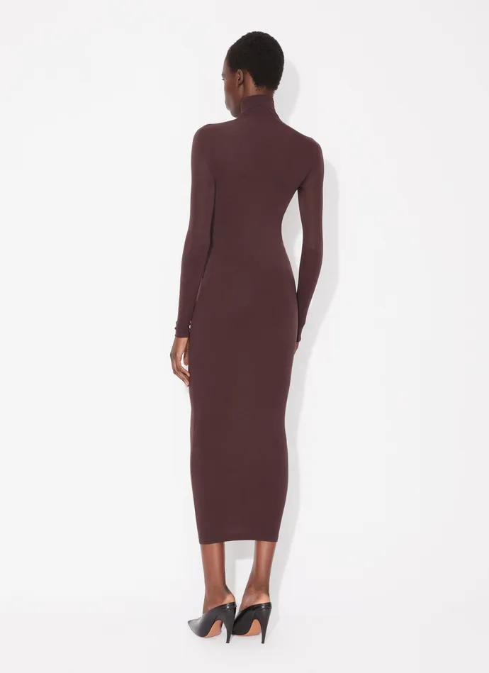 Chocolate Fitted Body In Fine Knit Women Alaa Bodysuits and Leggings
