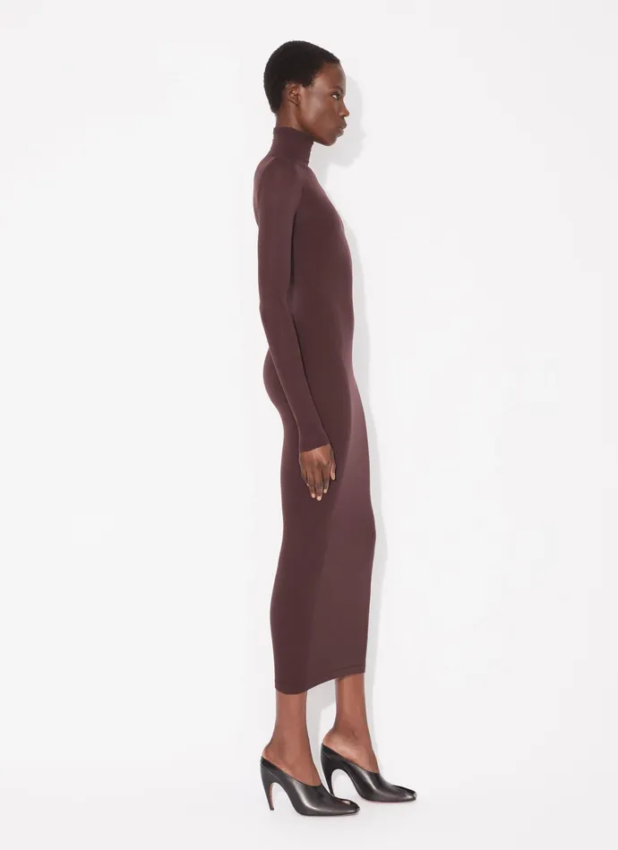 Chocolate Fitted Body In Fine Knit Women Alaa Bodysuits and Leggings