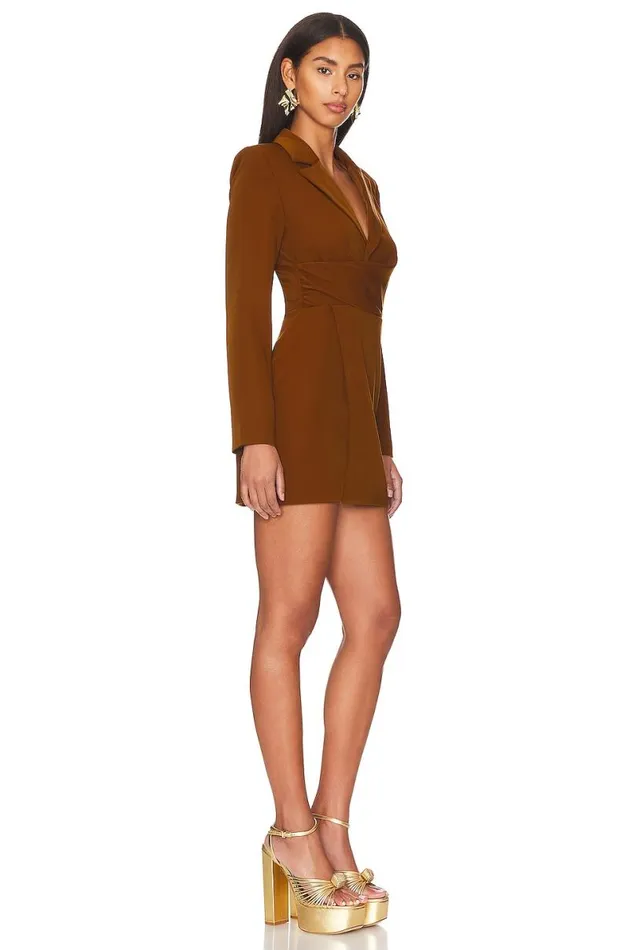 Christelle Mini Dress Mocha Brown Women Lovers and Friends Dresses