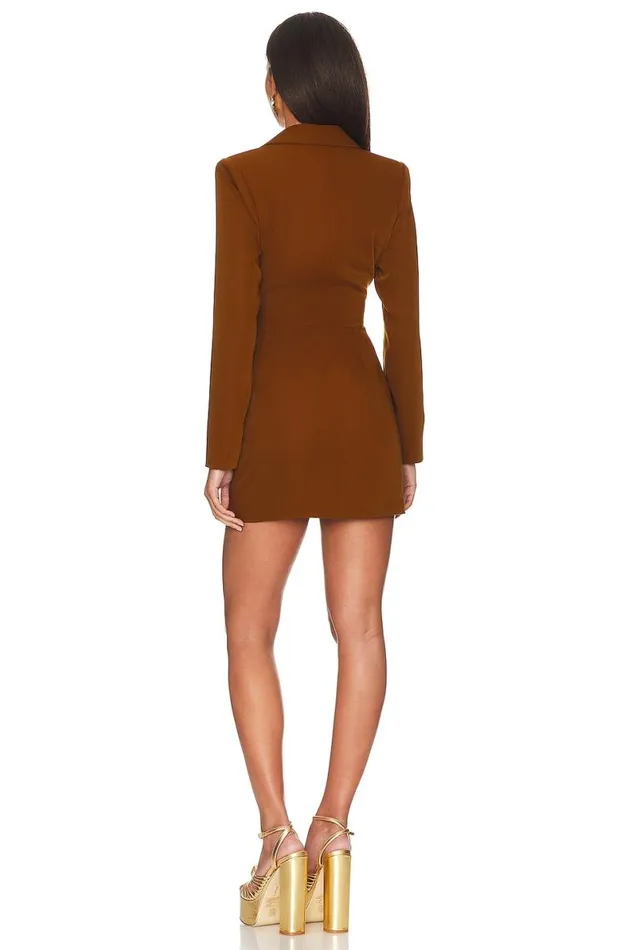 Christelle Mini Dress Mocha Brown Women Lovers and Friends Dresses