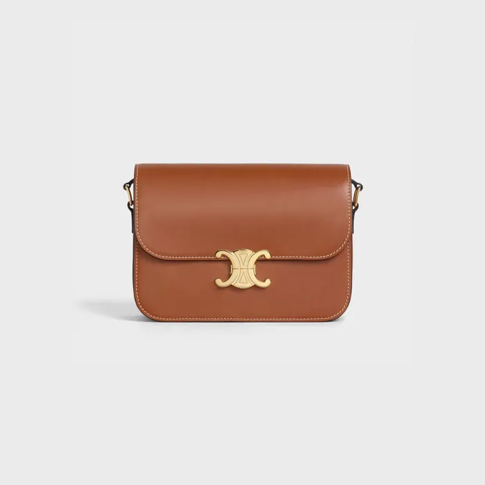 Classique Triomphe Bag In Natural Calfskin Tan Women CELINE TRIOMPHE