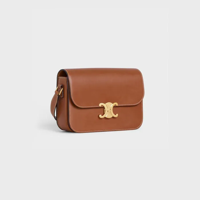 Classique Triomphe Bag In Natural Calfskin Tan Women CELINE TRIOMPHE