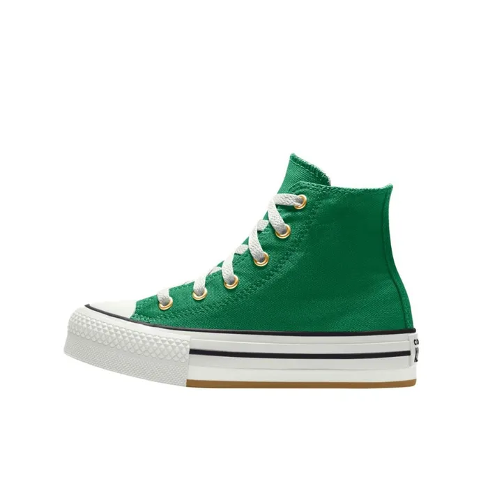 Converse High Top Custom Chuck Taylor All Star EVA Lift Platform By You Amazon Green 8211 KidsWomen