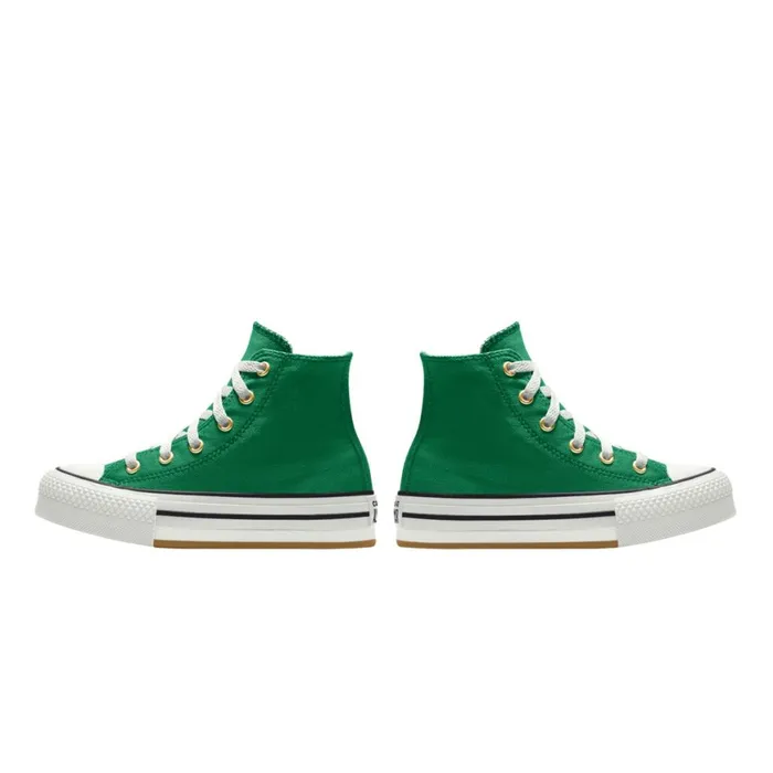 Converse High Top Custom Chuck Taylor All Star EVA Lift Platform By You Amazon Green 8211 KidsWomen