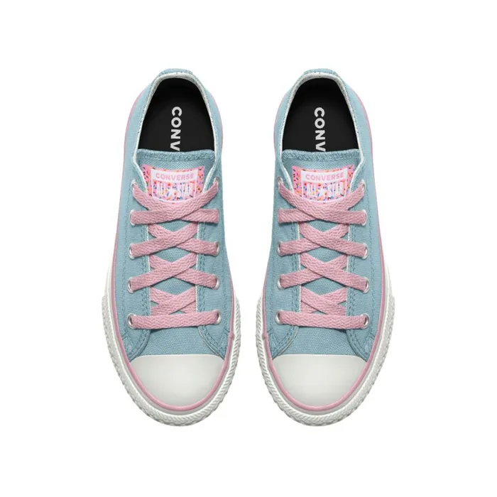 Converse Low Top Custom Chuck Taylor All Star EVA Lift Platform By You True Sky 8211 KidsWomen