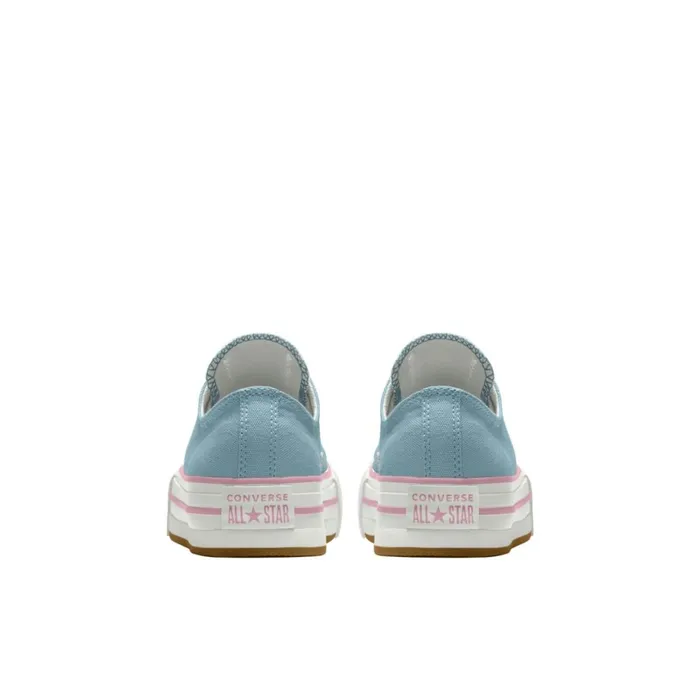 Converse Low Top Custom Chuck Taylor All Star EVA Lift Platform By You True Sky 8211 KidsWomen