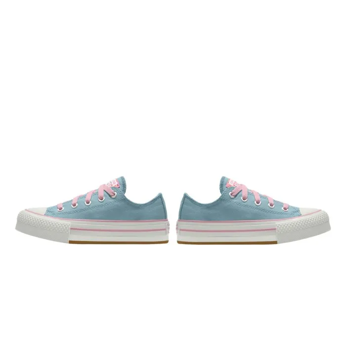 Converse Low Top Custom Chuck Taylor All Star EVA Lift Platform By You True Sky 8211 KidsWomen
