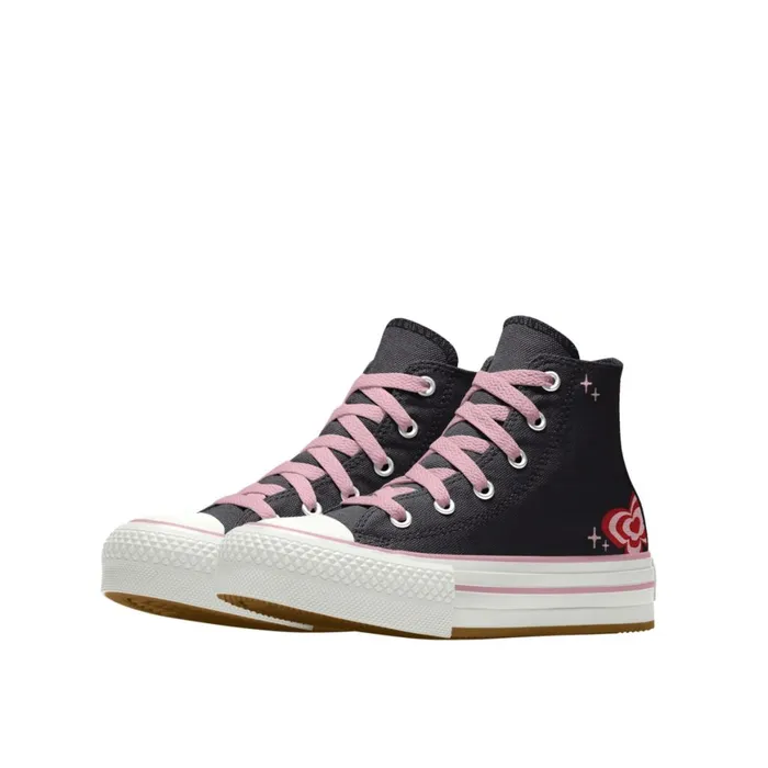 Converse Platforms Custom Chuck Taylor All Star EVA Lift Platform By You Black 8211 KidsWomen
