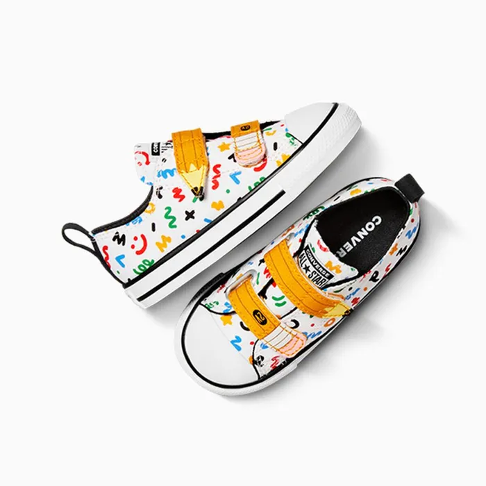 Converse Prints Chuck Taylor All Star Easy On Doodles Whiteyellowblack 8211 Kids