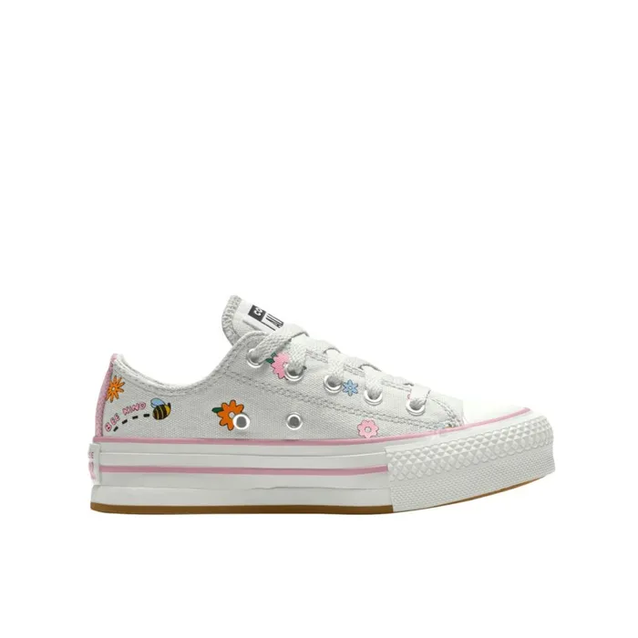 Converse Prints Custom Chuck Taylor All Star EVA Lift Platform By You White Flowers 8211 KidsWomen Converse Prints Custom Chuck Taylor All Star EVA Lift Platform By You White Flowers 8211 KidsWomen