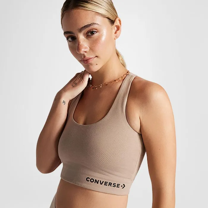 Converse Tops and Shirts Wordmark Bra Top Vintage Cargo Brown 8211 Women