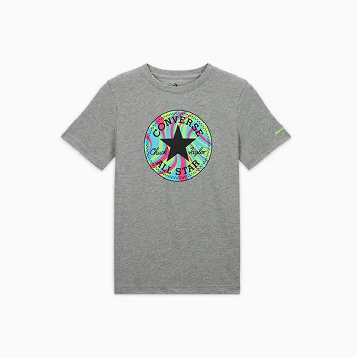 Converse Tops and TShirts Chuck Taylor Swirl TShirt Dk Grey Heather 8211 Kids