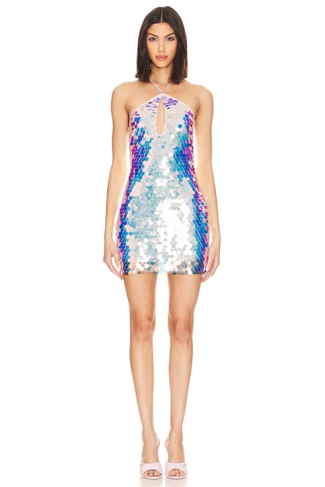 Cori Mini Dress Iridescent Purple Women Lovers and Friends Dresses