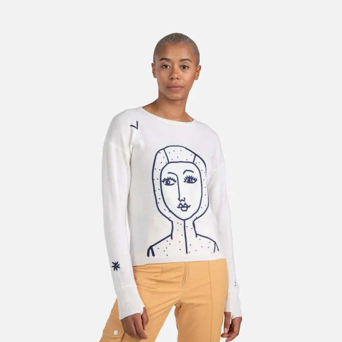 Damen Sweatshirts Und Pullover Rossignol Damenpullover JCC Lina White100
