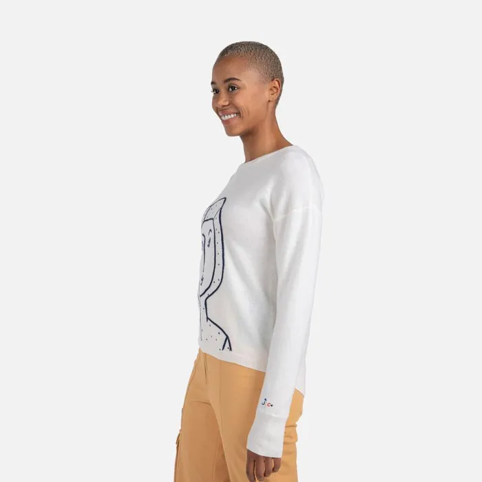 Damen Sweatshirts Und Pullover Rossignol Damenpullover JCC Lina White100