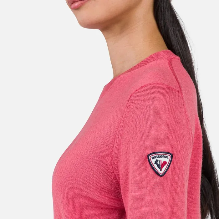 Damen Sweatshirts Und Pullover Rossignol Damenpullover Mit Rundhalsausschnitt Tearose