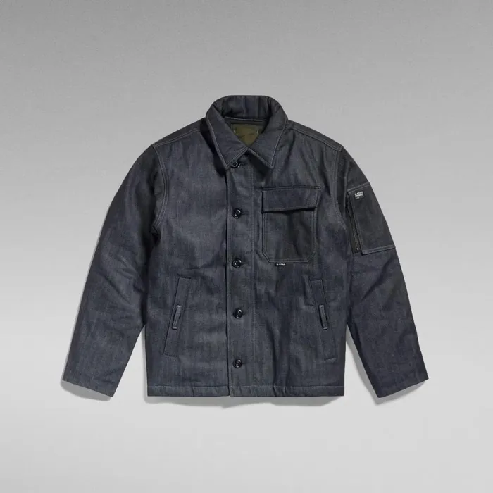 Denim Jackets Men GStar RAW Deck Padded Denim Jacket Raw Denim