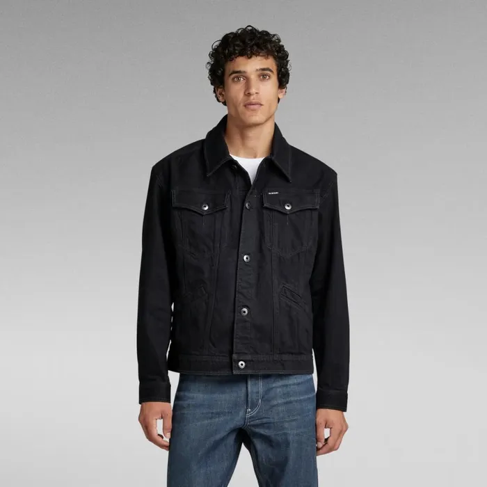 Denim Jackets MenWomen GStar RAW Unisex Flight Combat Jacket Pitch Black