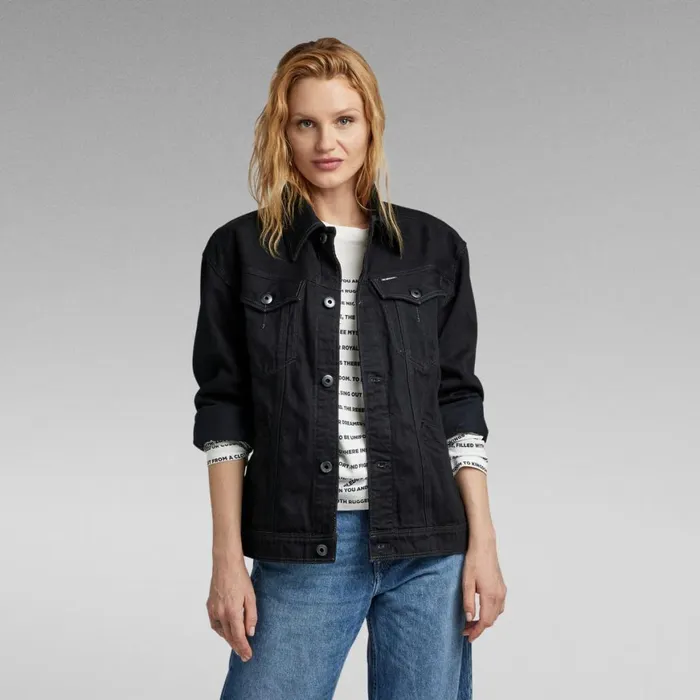 Denim Jackets MenWomen GStar RAW Unisex Flight Combat Jacket Pitch Black