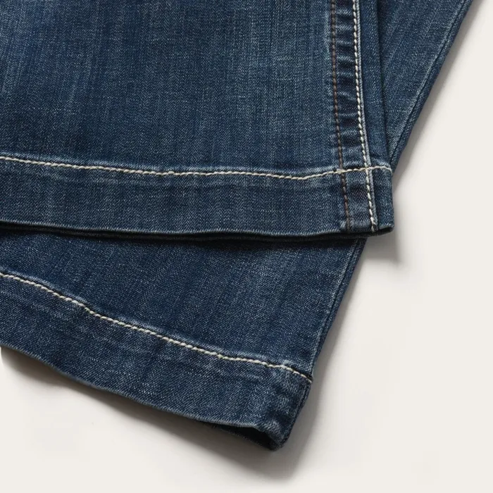 Denim Women Stetson 214 City Trouser Jeans With Chevron Back Pocket Blue