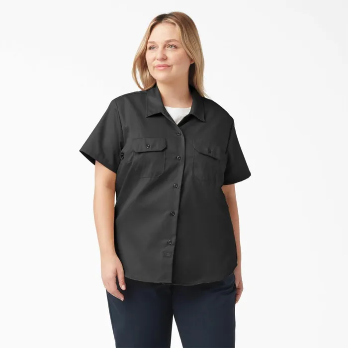 Dickies Button Up Women039s Plus 574 Original Work Shirt Black Black bsk 8211 Women Dickies Button Up Women039s Plus 574 Original Work Shirt Black Black bsk 8211 Women