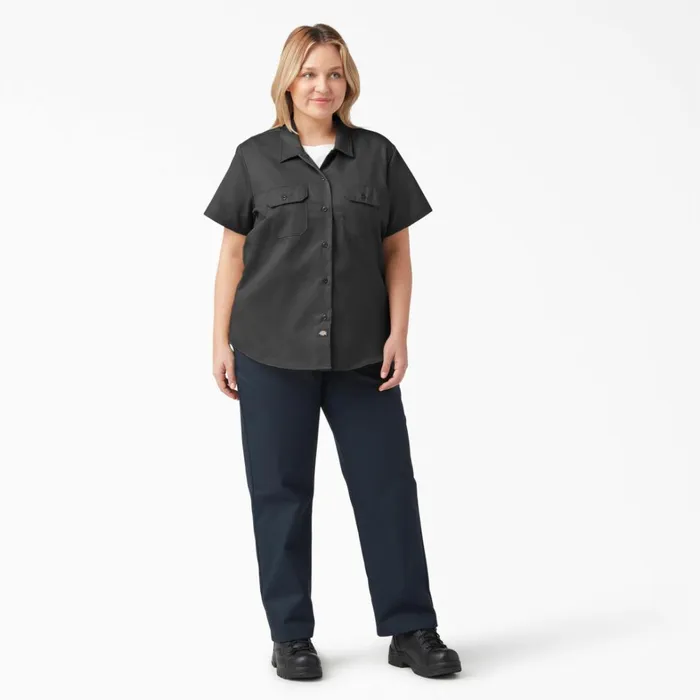 Dickies Button Up Women039s Plus 574 Original Work Shirt Black Black bsk 8211 Women Dickies Button Up Women039s Plus 574 Original Work Shirt Black Black bsk 8211 Women