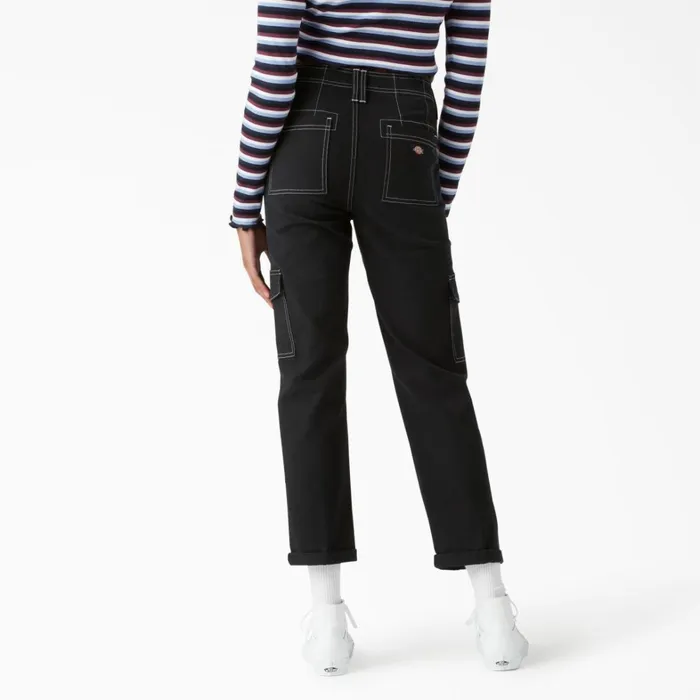 Dickies Cargo Women039s Skinny Fit Cuffed Cargo Pants Black Black bkx 8211 Women Dickies Cargo Women039s Skinny Fit Cuffed Cargo Pants Black Black bkx 8211 Women