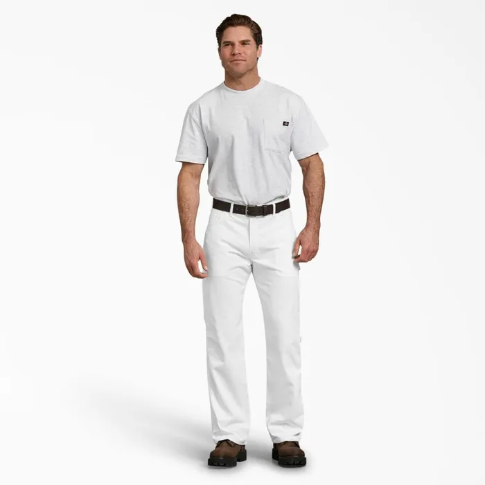 Dickies Carpenter FLEX Relaxed Fit Painter039s Pants White White wh 8211 Men Dickies Carpenter FLEX Relaxed Fit Painter039s Pants White White wh 8211 Men