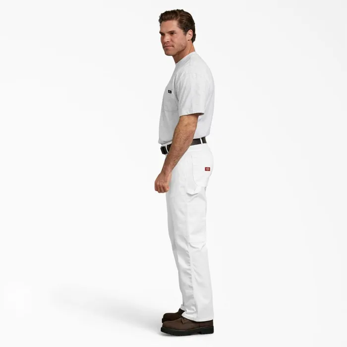Dickies Carpenter FLEX Relaxed Fit Painter039s Pants White White wh 8211 Men Dickies Carpenter FLEX Relaxed Fit Painter039s Pants White White wh 8211 Men