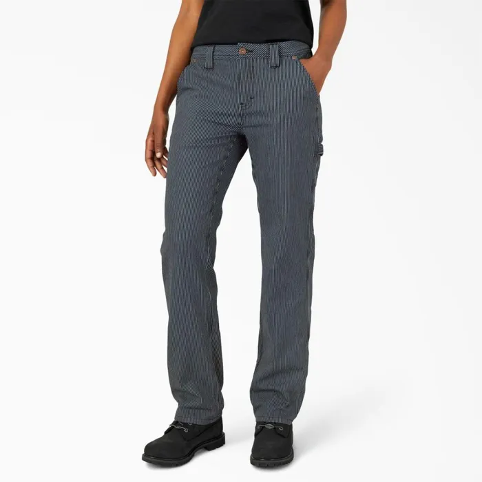 Dickies Carpenter Women039s FLEX Relaxed Fit Hickory Stripe Carpenter Pants Rinsed Hickory Stripe Rinsed Hickory Stripe rhs 8211 Women Dickies Carpenter Women039s FLEX Relaxed Fit Hickory Stripe Carpenter Pants Rinsed Hickory Stripe Rinsed Hickory Stripe rhs 8211 Women