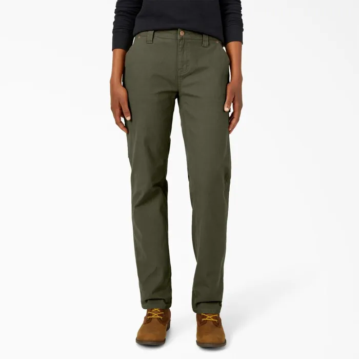 Dickies Carpenter Women039s FLEX Relaxed Straight Fit Duck Carpenter Pants Rinsed Moss Green Rinsed Moss Green rms 8211 Women Dickies Carpenter Women039s FLEX Relaxed Straight Fit Duck Carpenter Pants Rinsed Moss Green Rinsed Moss Green rms 8211 Women