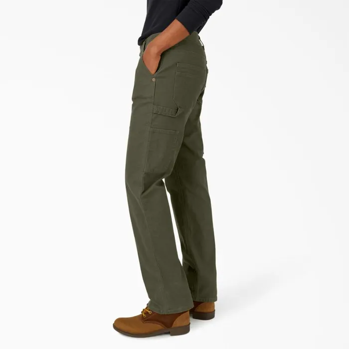 Dickies Carpenter Women039s FLEX Relaxed Straight Fit Duck Carpenter Pants Rinsed Moss Green Rinsed Moss Green rms 8211 Women Dickies Carpenter Women039s FLEX Relaxed Straight Fit Duck Carpenter Pants Rinsed Moss Green Rinsed Moss Green rms 8211 Women