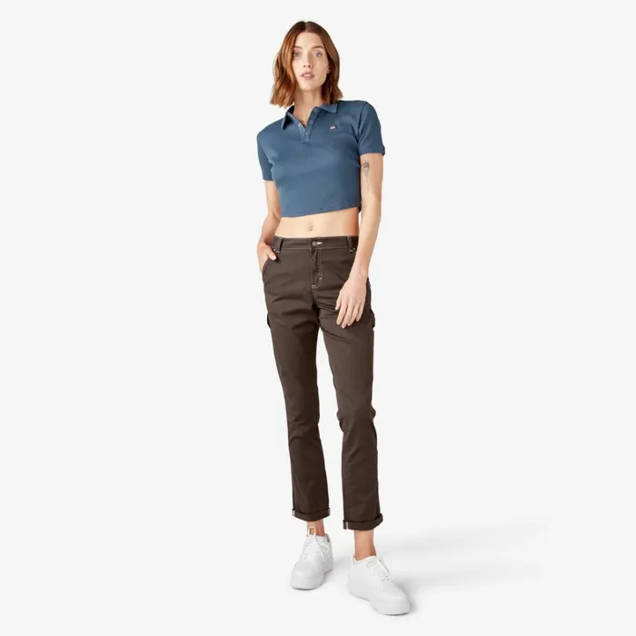 Dickies Carpenter Women039s Slim Straight Fit Roll Hem Carpenter Pants Chocolate Brown Chocolate Brown cb 8211 Women Dickies Carpenter Women039s Slim Straight Fit Roll Hem Carpenter Pants Chocolate Brown Chocolate Brown cb 8211 Women