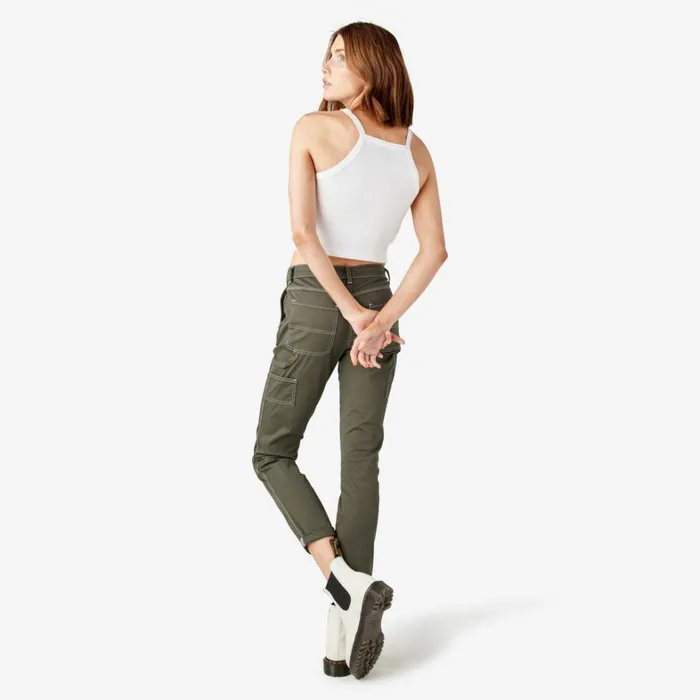 Dickies Carpenter Women039s Slim Straight Fit Roll Hem Carpenter Pants Olive Green Olive Green og 8211 Women Dickies Carpenter Women039s Slim Straight Fit Roll Hem Carpenter Pants Olive Green Olive Green og 8211 Women