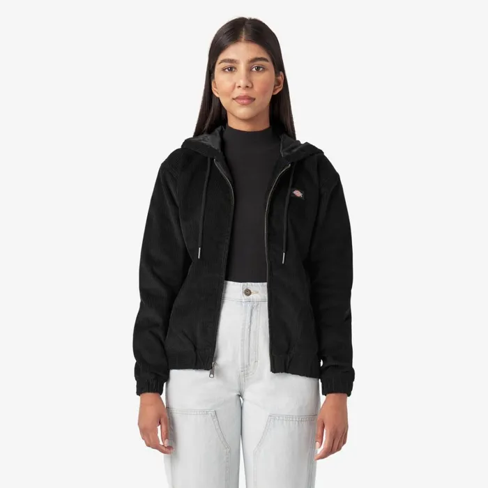 Dickies Coats and Jackets Womens Corduroy Jacket Black Black bkx 8211 Women